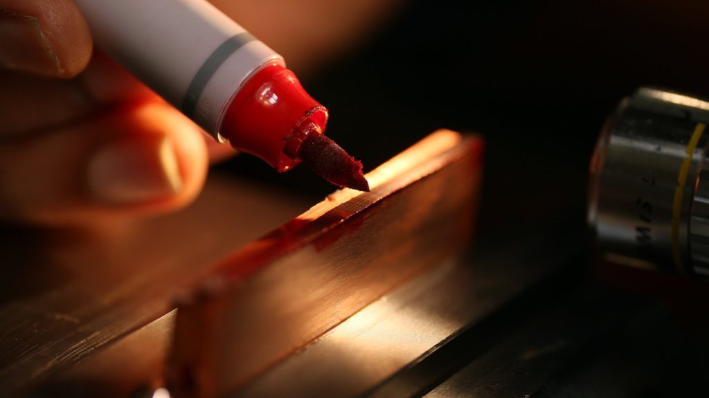 pencil, paper and sharpie as machinist tools