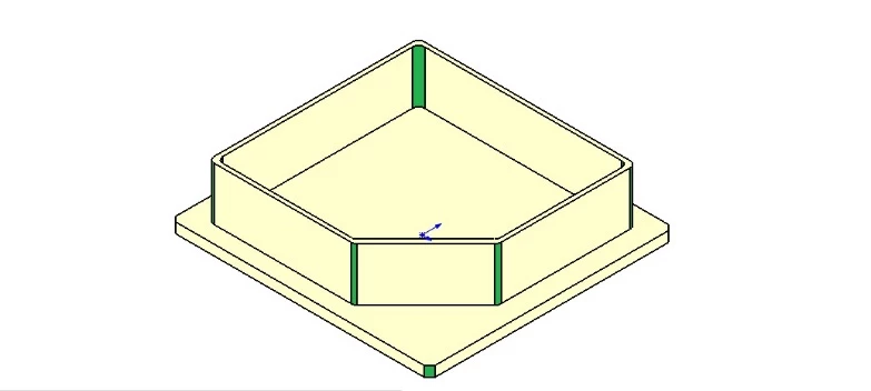 design showing how to use a chamfer to break corners