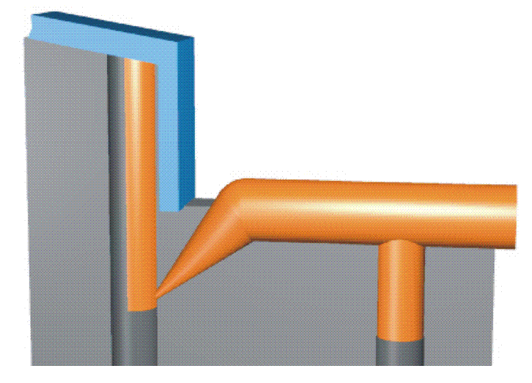 a submarine injection molding gate