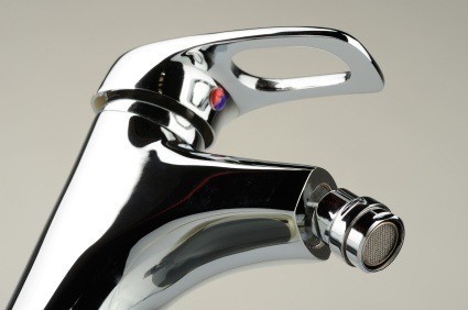 an example of a chrome-plated tap