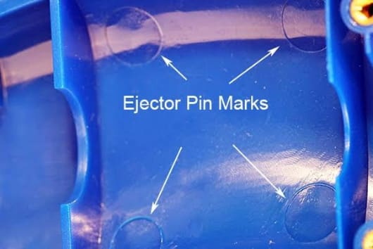 ejector pin marks