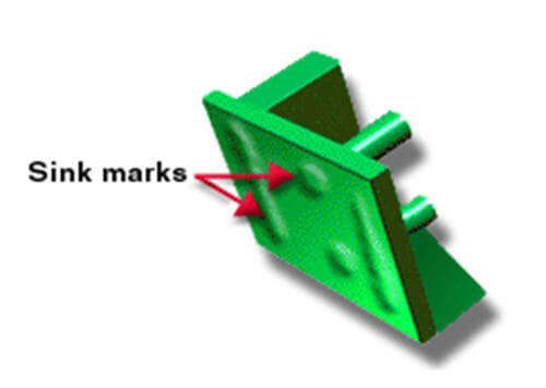 what's sink mark on injection molded products