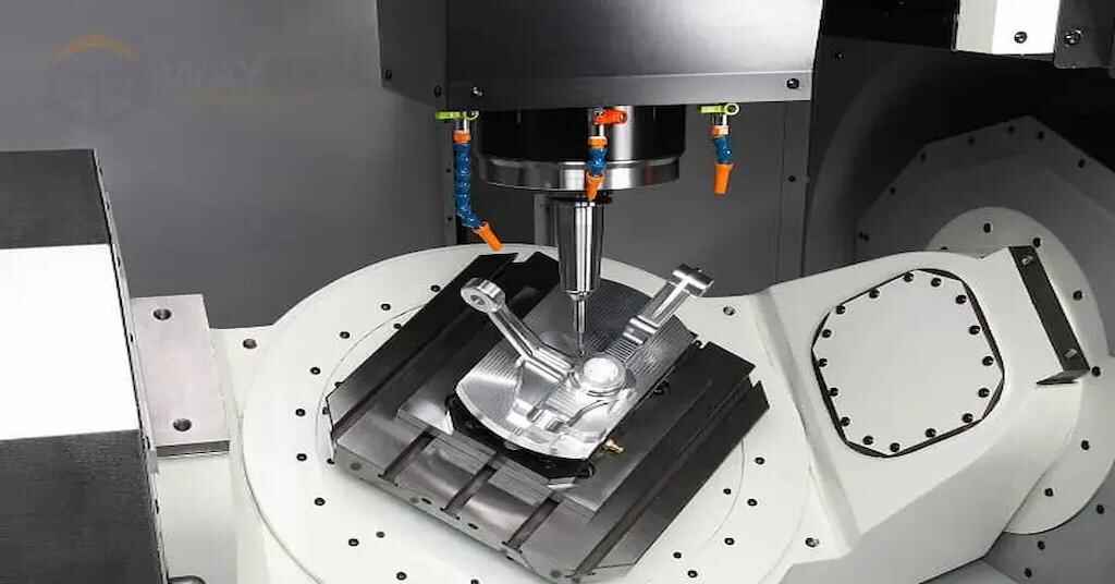 CNC milling machine on action