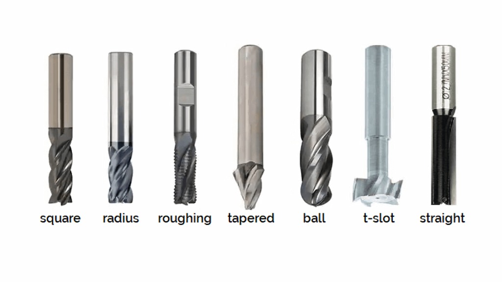 Types of end milling tools